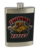 8 oz. Stainless Steel Flask with screw on lid.