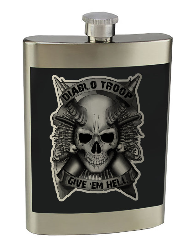 8 oz. Stainless Steel Flask with screw on lid.