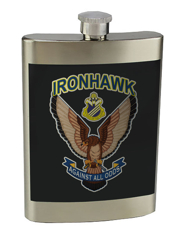 8 oz. Stainless Steel Flask with screw on lid.