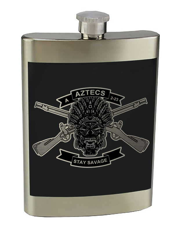 8 oz. Stainless Steel Flask with screw on lid.