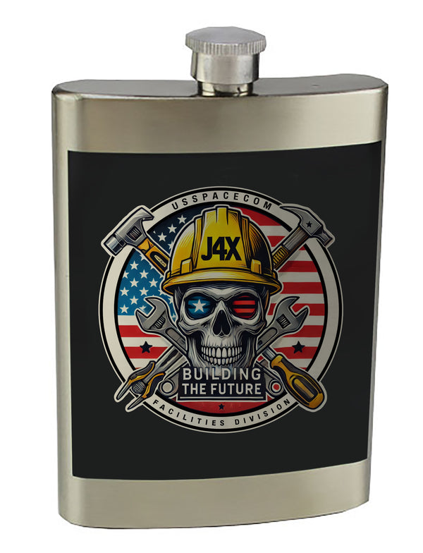 8 oz. Stainless Steel Flask with screw on lid.