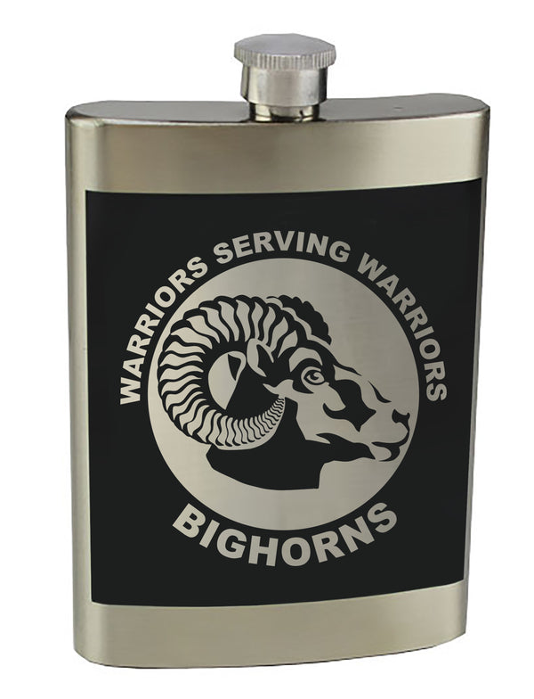 8 oz. Stainless Steel Flask with screw on lid.