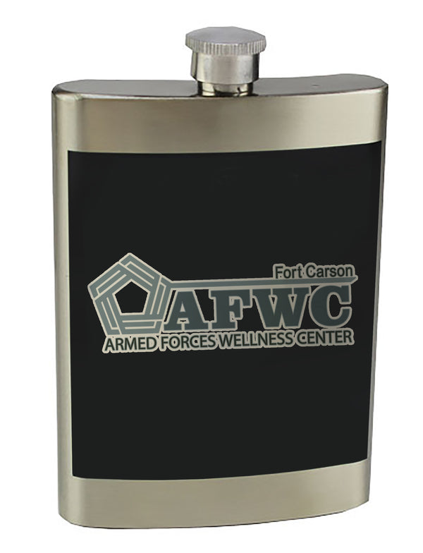 8 oz. Stainless Steel Flask with screw on lid.