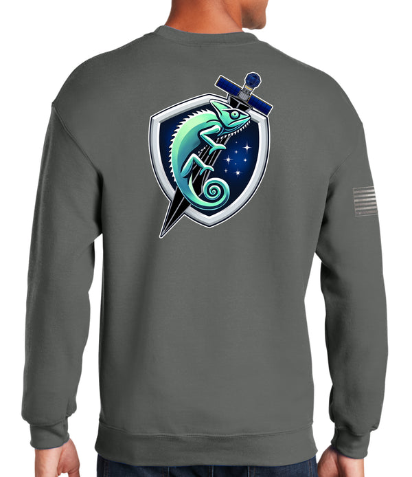 50-50 Blend Grey Crewneck Unisex Sweatshirt. This shirt IS approved for PT.