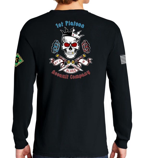 Platoon Long Sleeve 50-50 Blend Unisex Shirt. This shirt IS approved for PT.