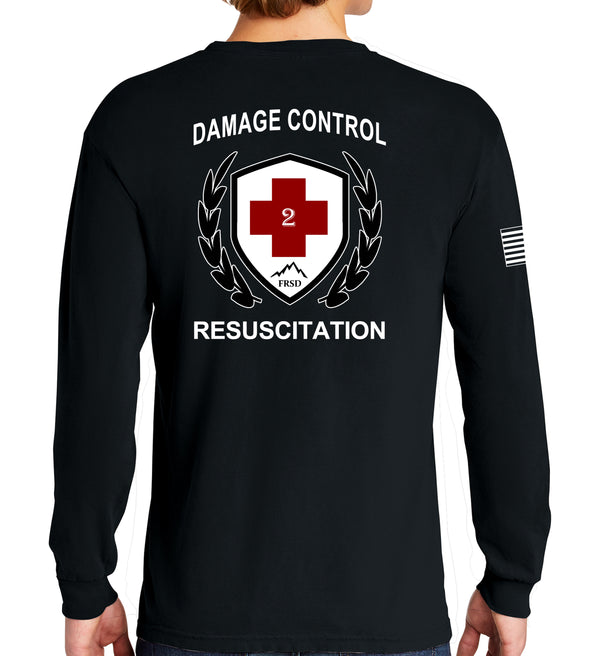 Resuscitation Long Sleeve 50-50 Blend Unisex Shirt. This shirt IS approved for PT.