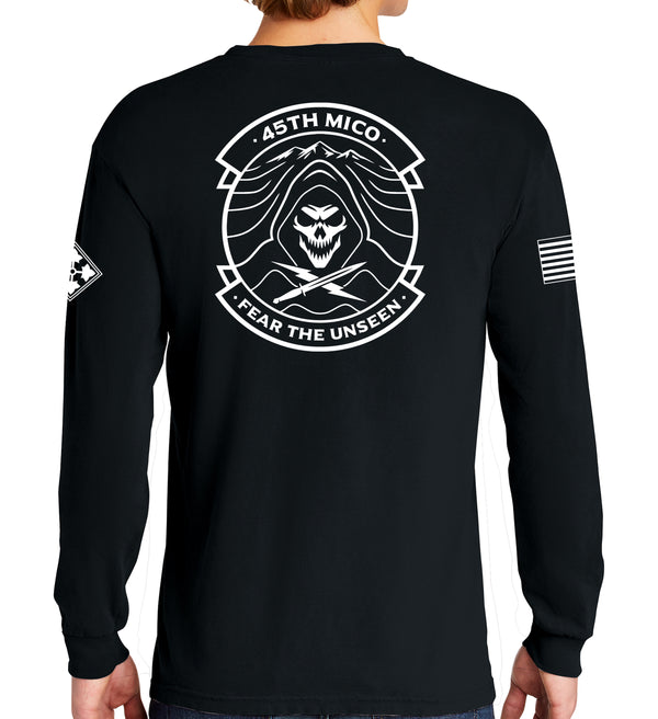 Long Sleeve 50-50 Blend Unisex Shirt. White Design. This shirt IS approved for PT