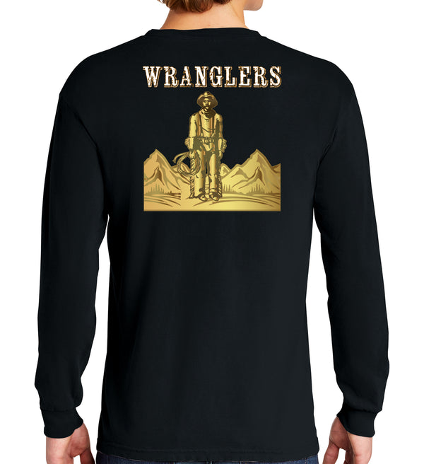 Wranglers Long Sleeve 50-50 Blend Unisex Shirt. This shirt IS approved for PT