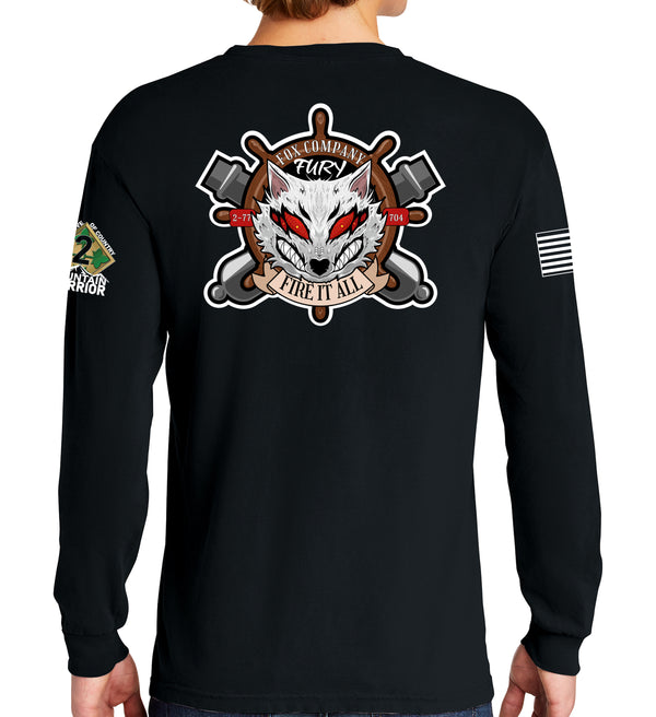 Fox Co. Long Sleeve 50-50 Blend Unisex Shirt. This shirt IS approved for PT.