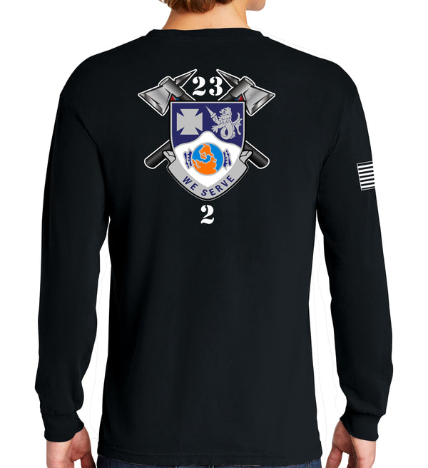 Tomahawk BN Long Sleeve 50-50 Blend Unisex Shirt. This shirt IS approved for PT