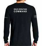 Long Sleeve Black on Black 50-50 Blend Unisex Shirt. This shirt IS approved for PT