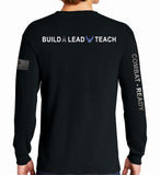 NCO Black on Black Long Sleeve 50-50 Blend Unisex Shirt. This shirt IS approved for PT