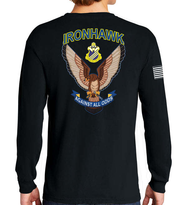 Ironhawk Co Long Sleeve 50-50 Blend Unisex Shirt. This shirt IS approved for PT