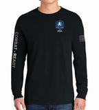 NCO Black on Black Long Sleeve 50-50 Blend Unisex Shirt. This shirt IS approved for PT