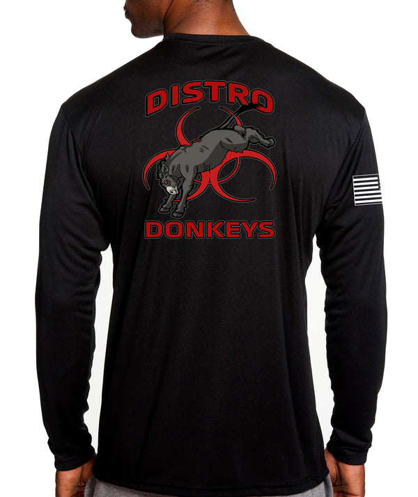 Distro Long Sleeve Performance Unisex Shirt. This shirt IS approved for PT