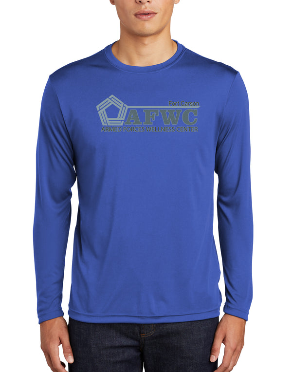 Colors LS Athletic Performance Shirt. (Silky Feel) Plain Back