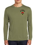 OCS Class OD Green PT Long Sleeve Performance Shirt. This shirt IS approved for PT.