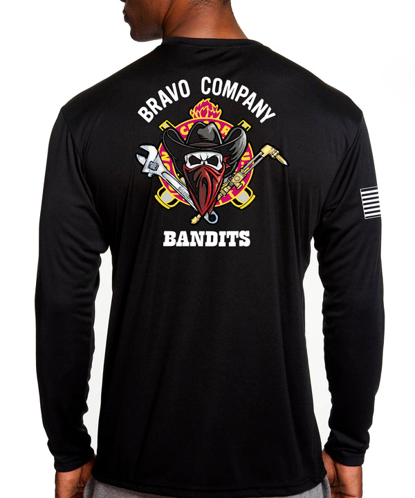 Bandits (Color) Long Sleeve Performance Unisex Shirt. This shirt IS approved for PT