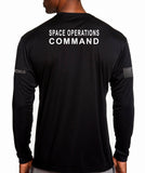 Long Sleeve Black on Black Performance PT Shirt. This shirt IS approved for PT.