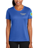 Anniversary Patch Athletic Performance Women's T-Shirt. This shirt comes in multiple colors.