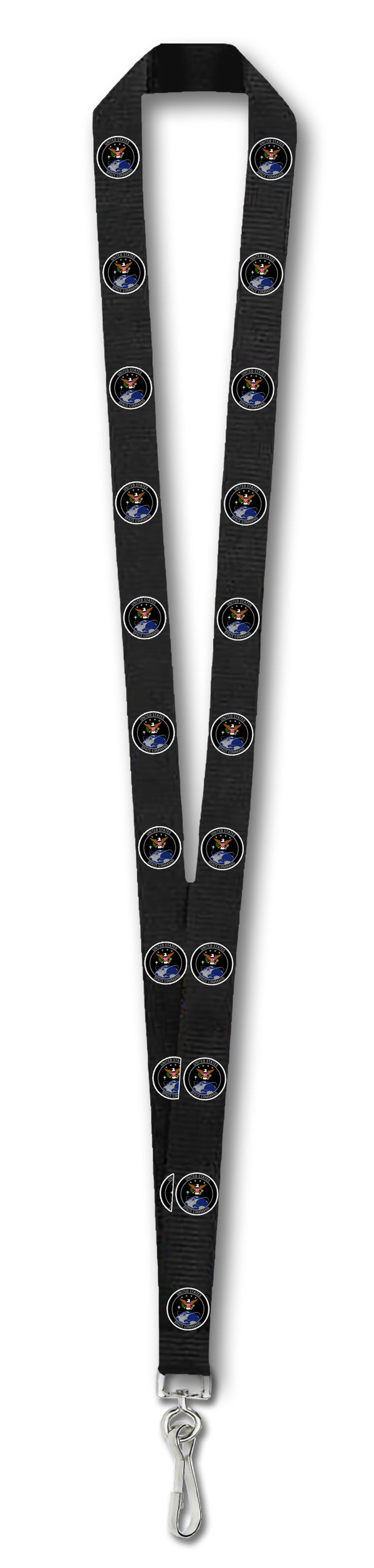USSPACECOM Black Lanyard for ID Badges - 18 x .4.