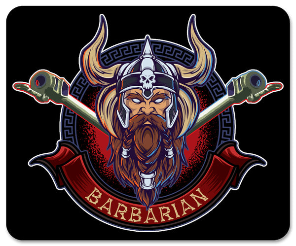 Barbarian Mouse Pad, 7.75” x 9.25”.