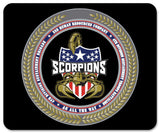 Scorpions Rectangle Mouse Pad, 7.75” x 9.25”.