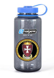 32 oz Nalgene Grey Wide Mouth Water Bottle. Comes in two Designs