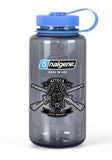 32 oz Nalgene Grey Wide Mouth Water Bottle.