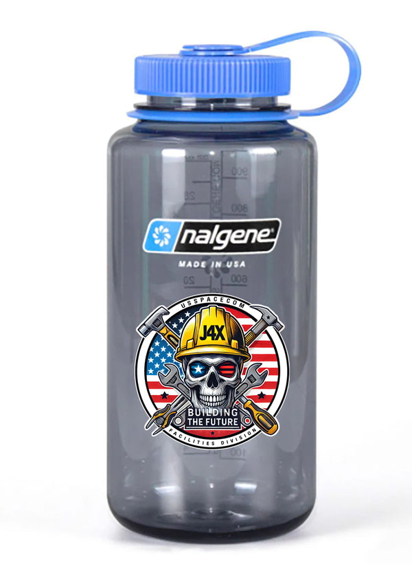 Nalgene Grey Wide Mouth Water Bottle.