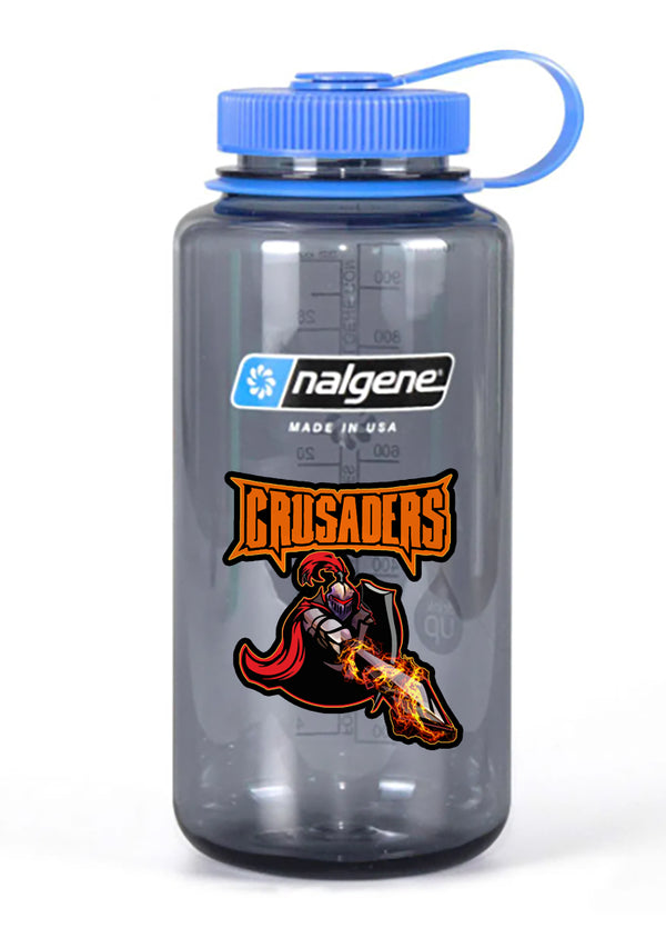 Nalgene Grey Wide Mouth Water Bottle.