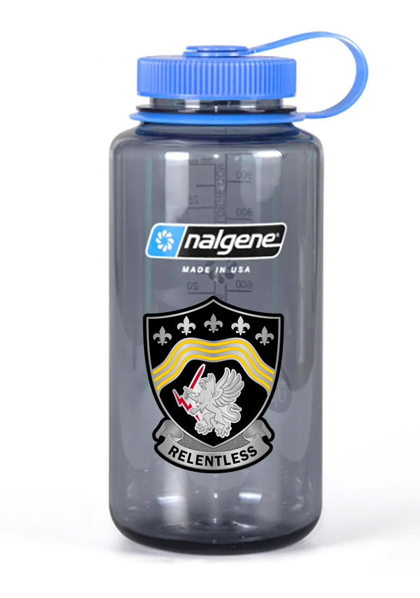 Relentless Nalgene Grey Wide Mouth Water Bottle.