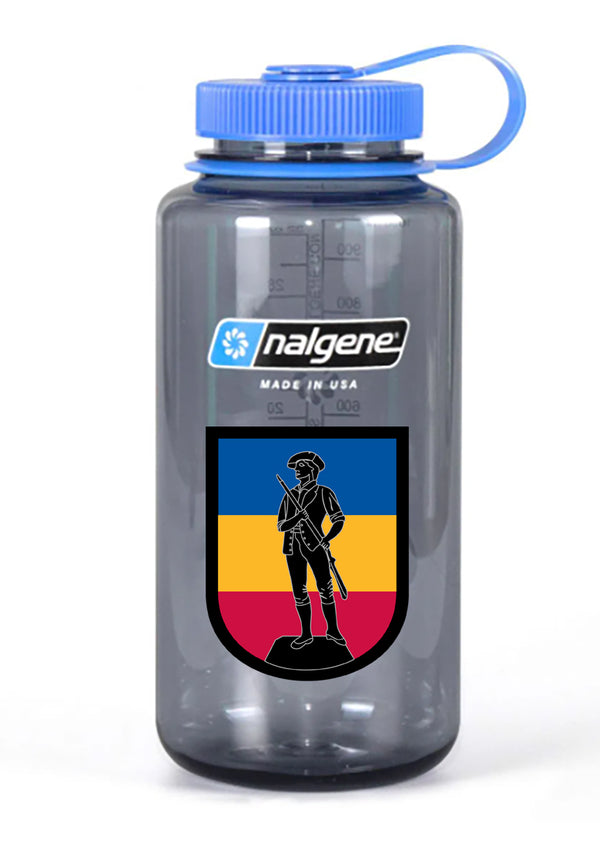 Nalgene Grey Wide Mouth Water Bottle.