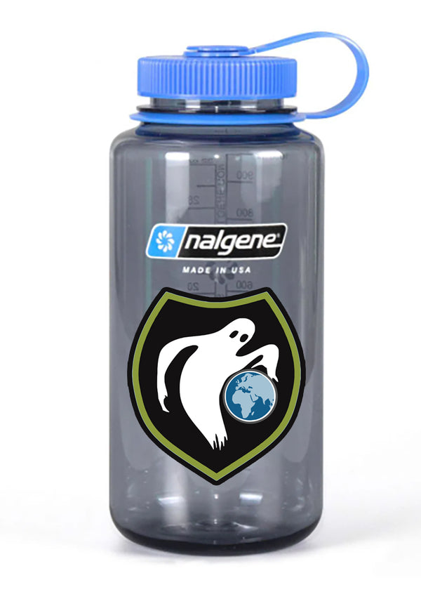 Nalgene Grey Wide Mouth Water Bottle.