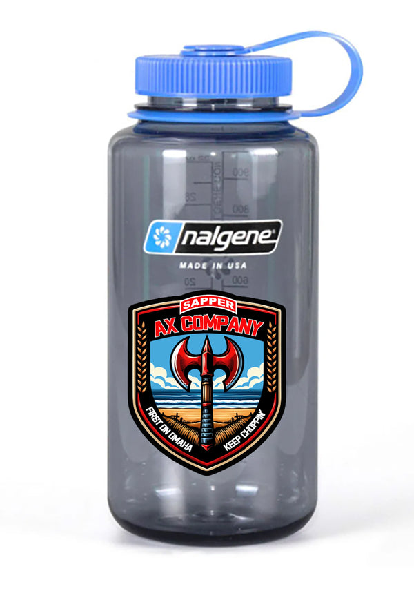 32 oz Nalgene Grey Wide Mouth Water Bottle.