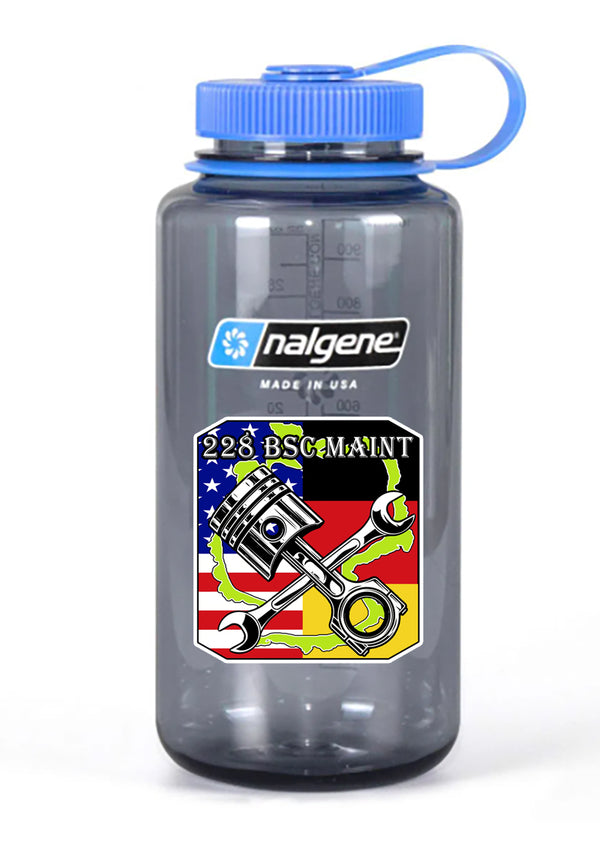 Nalgene Grey Wide Mouth Water Bottle.