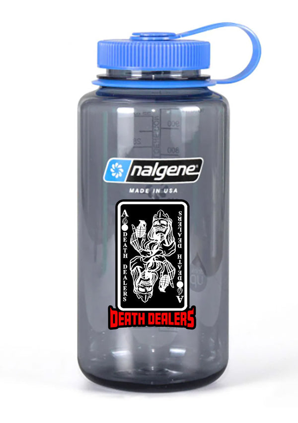32 oz Nalgene Grey Wide Mouth Water Bottle.