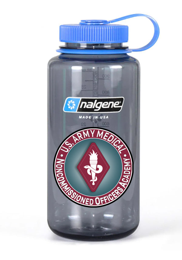 Nalgene Grey Wide Mouth Water Bottle.