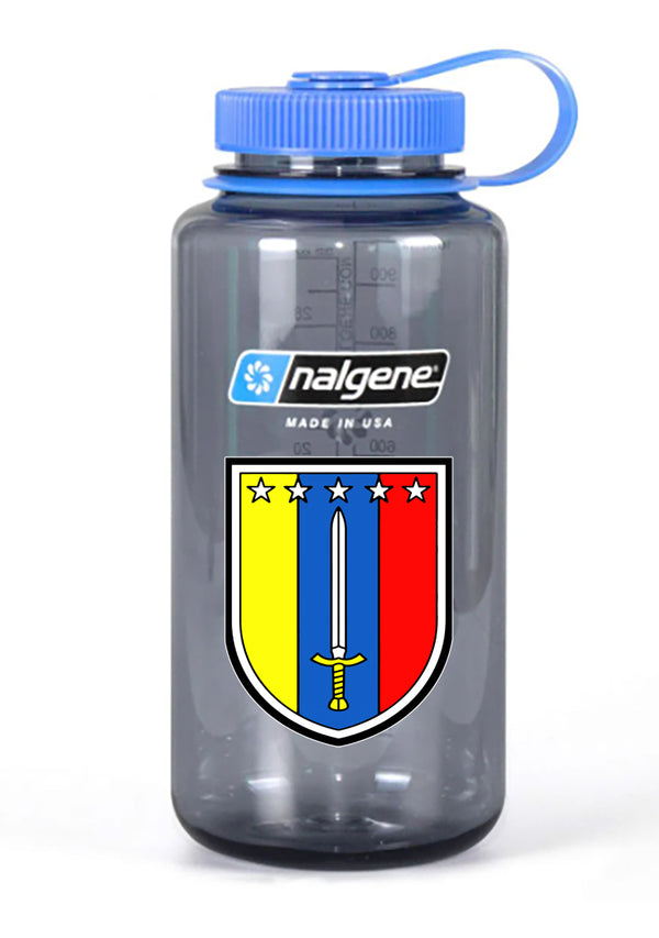 Nalgene Grey Wide Mouth Water Bottle.