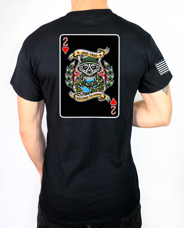 Deployment 50-50 Blend Black Unisex PT Short Sleeve Shirt. Approved for PT
