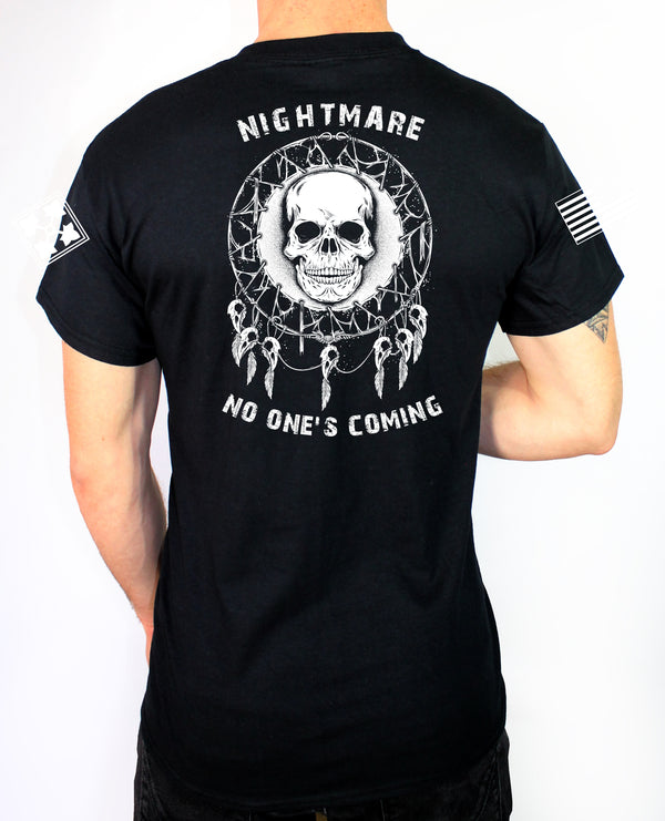 Nightmare 50-50 Blend Black Unisex PT Short Sleeve Shirt. NOT Approved for PT