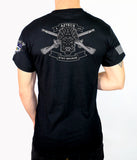 Aztec Co 50-50 Blend Black Unisex PT Short Sleeve Shirt. Approved for PT