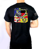 50-50 Blend Black Unisex PT Short Sleeve Shirt. Approved for PT