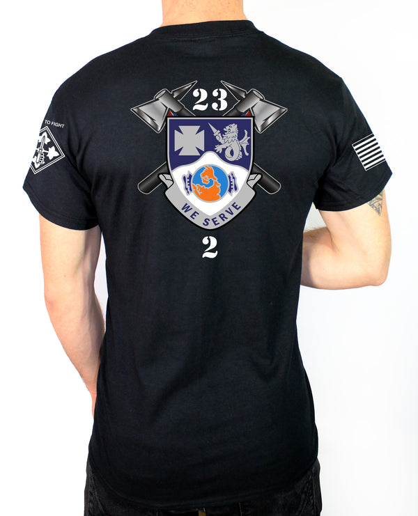 50-50 Blend Black Unisex PT Short Sleeve Shirt. Approved for PT