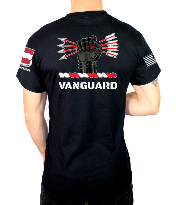 Black 50-50 Blend Unisex PT Short Sleeve Shirt. Approved for PT