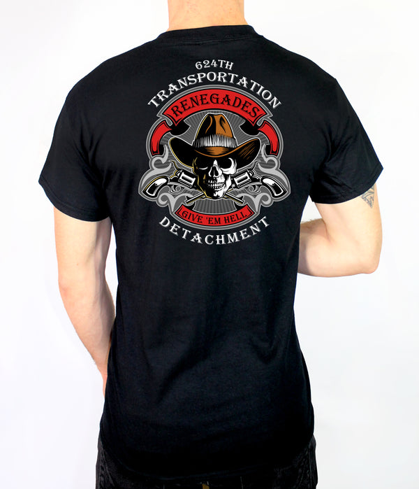 50-50 Blend Black Unisex PT Short Sleeve Shirt. Approved for PT