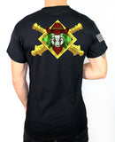 50-50 Blend Black Unisex PT Short Sleeve Shirt. Approved for PT.