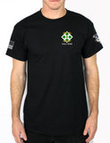 Aztec Co 50-50 Blend Black Unisex PT Short Sleeve Shirt. Approved for PT