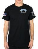 50-50 Blend Black Unisex PT Short Sleeve Shirt. Approved for PT.