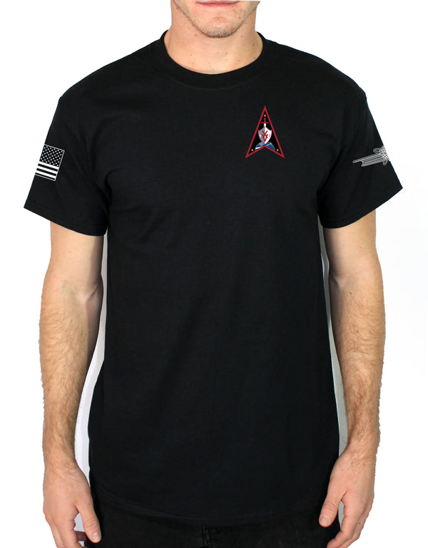 DEL 15 Black 50-50 Blend Unisex PT Short Sleeve Shirt